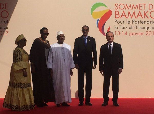 Kagame au Sommet France-Afrique de Bamako reçu par Hollande