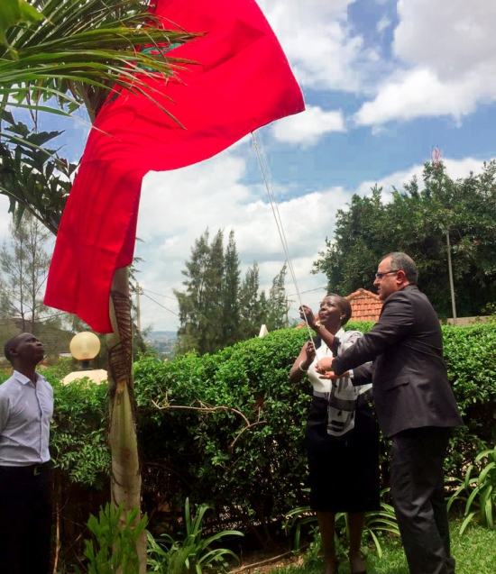 L’Ambassade du Maroc au Rwanda a hissé son drapeau à Kinyinya/Kigali