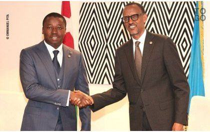 Perezida Kagame yahuye na Faure Gnassingbé wakozwe ku mutima n’iterambere ry’u Rwanda