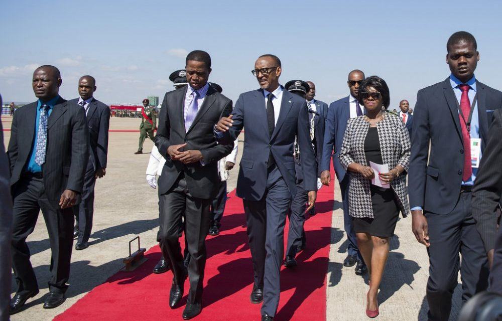 Le président Paul Kagame répond a l’invite de son homologue zambien
