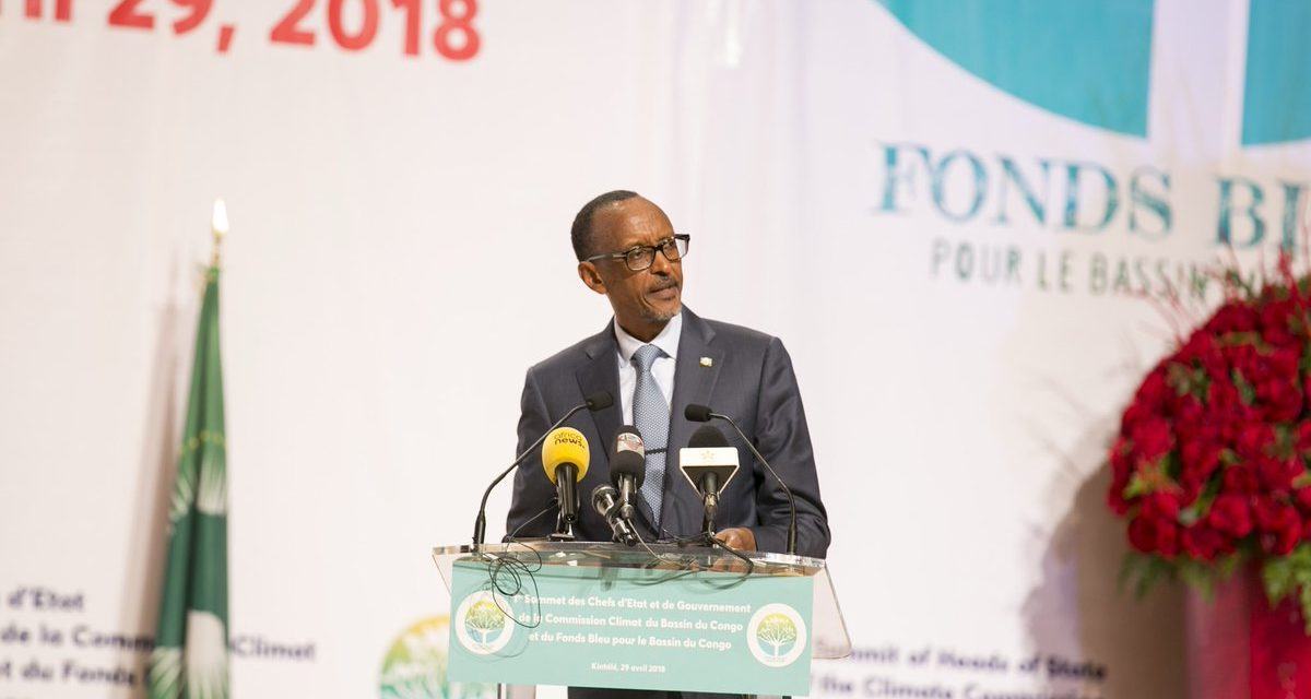 Le Président Paul Kagame défend le «Fonds Bleu du Bassin du Congo».