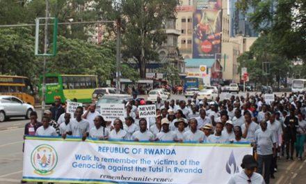 Les Rwandais vivant au Kenya ont célébré la 24ème commémoration du génocide contre les Tutsis avec une marche pacifique à Nairobi.