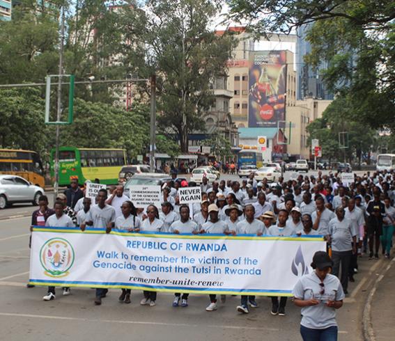 Les Rwandais vivant au Kenya ont célébré la 24ème commémoration du génocide contre les Tutsis avec une marche pacifique à Nairobi.