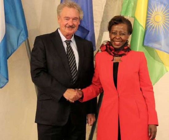 La patronne de la diplomatie rwandaise reçue pas son homologue luxembourgeois