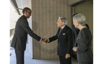 Le Président Kagame et Mme reçus par l’Empereur du Japon.