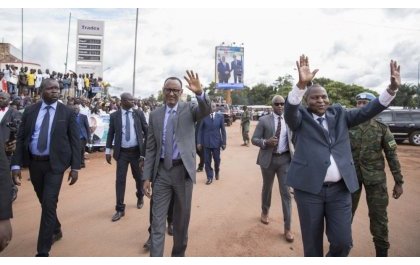 Un accueil chaleureux du Président Paul Kagame en Centrafrique
