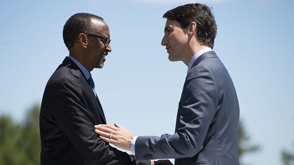 CANADA – RWANDA : Le Premier Ministre Justin Trudeau s’Entretient avec le Président Paul Kagame