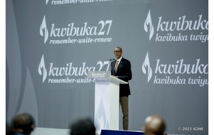 27ème Commémoration du Génocide contre les BaTutsi : Kagame note le Rapport Duclert et fustige la coalition des négationnistes