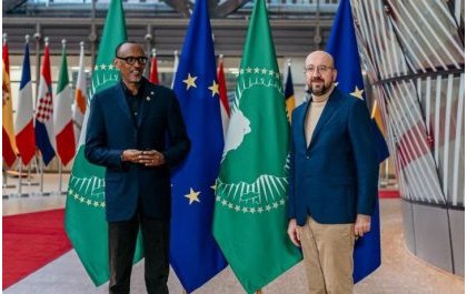 Perezida Kagame yakiriwe na Charles Michel uyobora Akanama ka EU