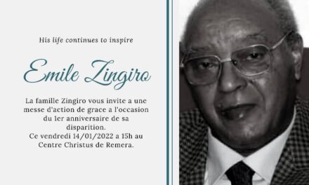 1er anniversaire de la disparition de Emile zingiro ce vendredi 14/01/2022