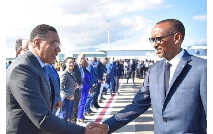 Le Président Kagame en visite au Jamaïque