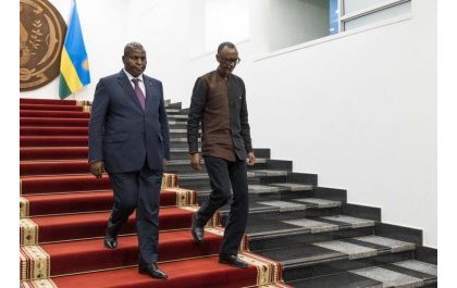 Président Touadera accueilli par son homologue Rwandais