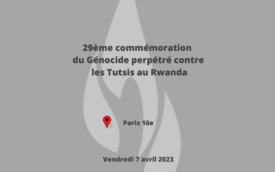 29 ème commémoration du génocide perpétré contre les Batutsi au Rwanda
