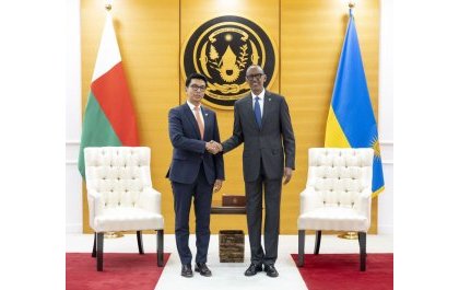 Le Rwanda s’apprête à signer divers accords avec le Madagascar dont le Président est à Kigali pour une visite de trois jours