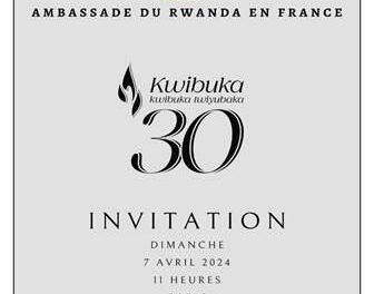 AMBASSADE DU RWANDA EN FRANCE-INVITATION