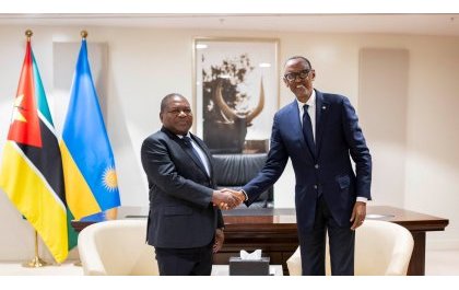Kagame s’entretient avec le président Nyusi du Mozambique