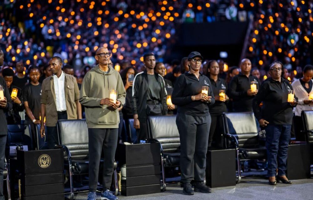 Perezida Kagame na Madamu Jeannette Kagame bitabiriye Umugoroba wo Kwibuka